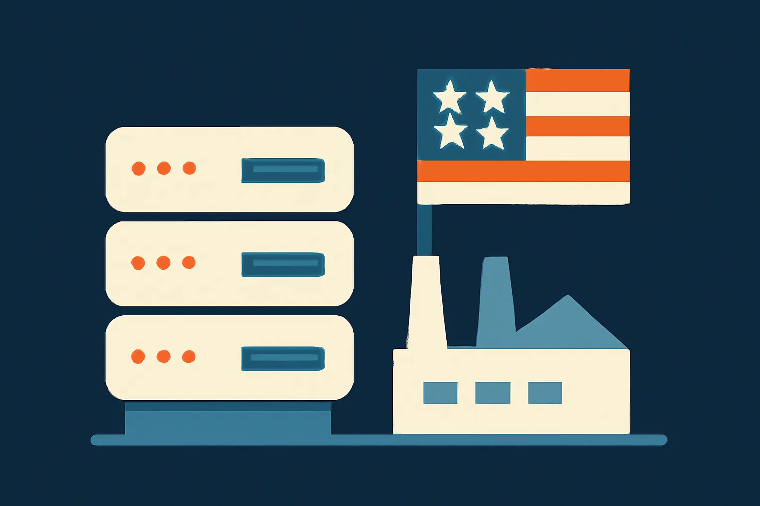 AI-generated illustration for: Foxconn targets 50% of the AI server market and strengthens production in the United States