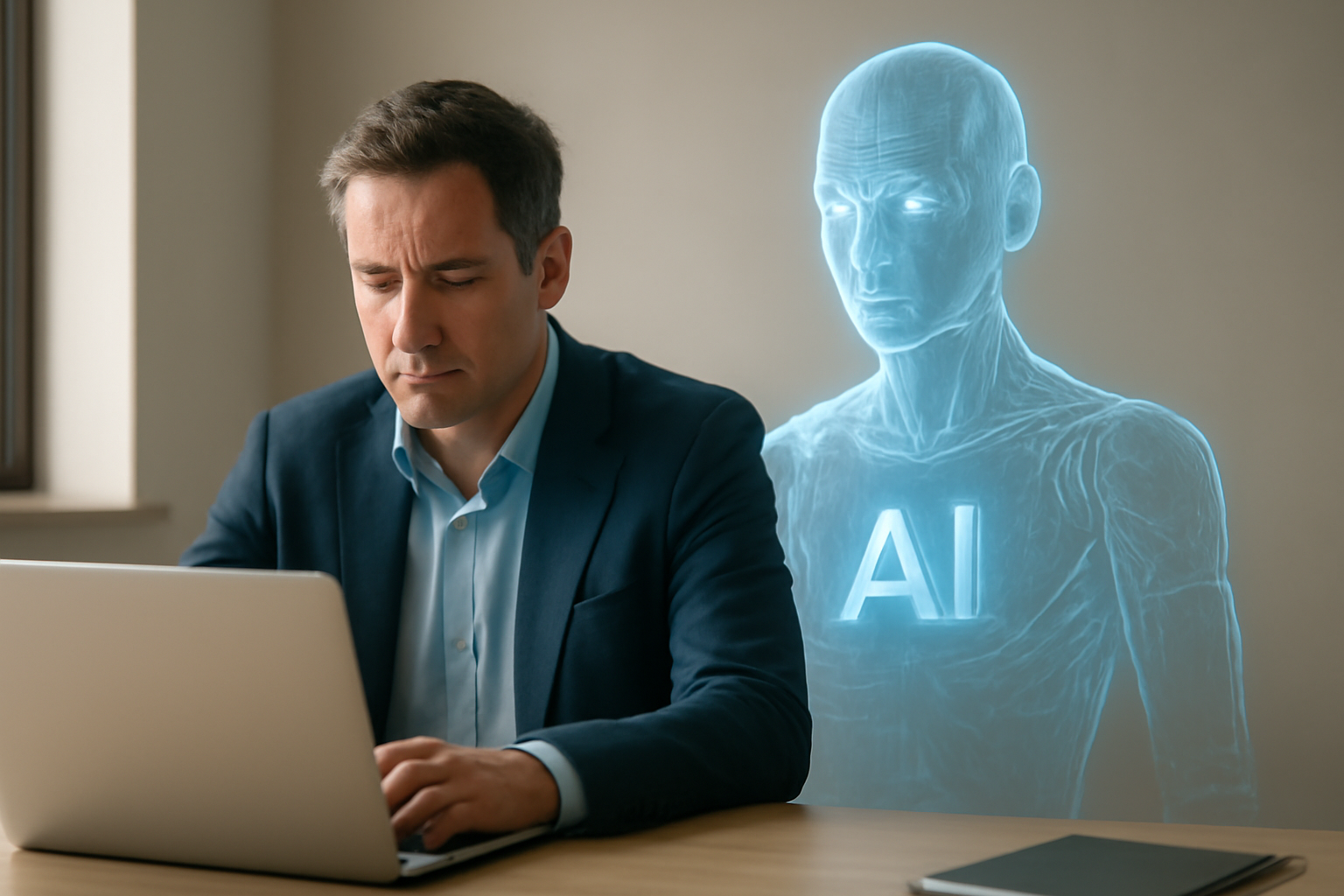 Illustrazione generata con IA per: Agenti Ai, le intenzioni corrono più delle adozioni: il report del World Manufacturing Forum