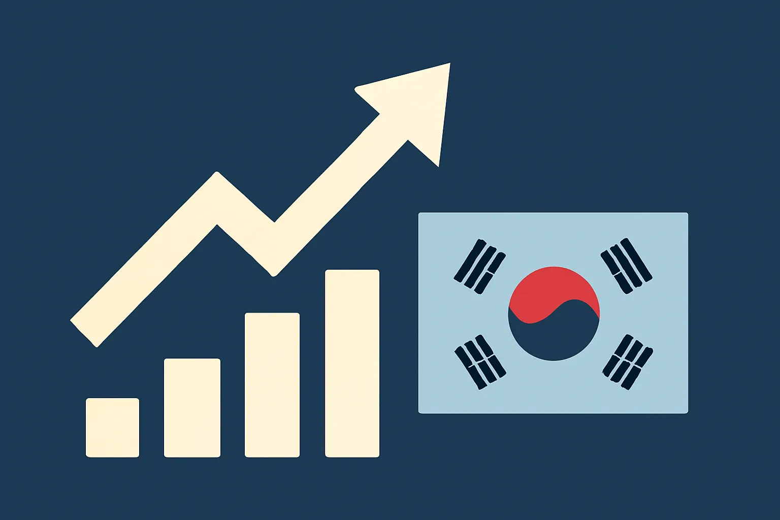 Illustrazione generata con IA per: La Corea del Sud studia una Kosdaq a più livelli sul modello Nasdaq