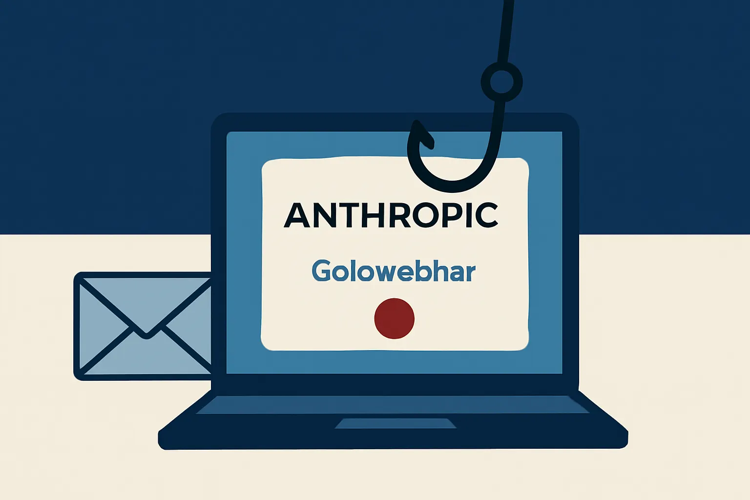 AI-generated illustration for: Phishing with fake Anthropic preview invitations: corporate credentials in the crosshairs