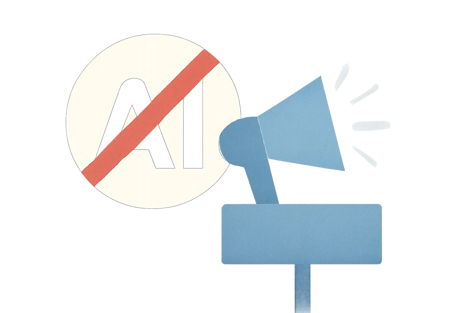 AI-generated illustration for: r/opensource bans AI-related projects: community protests erupt