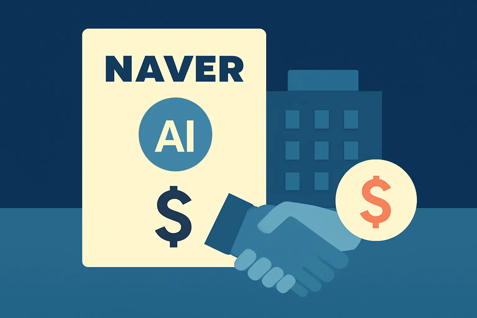 AI-generated illustration for: Naver closes $9 billion financing with Brookfield for AI factory