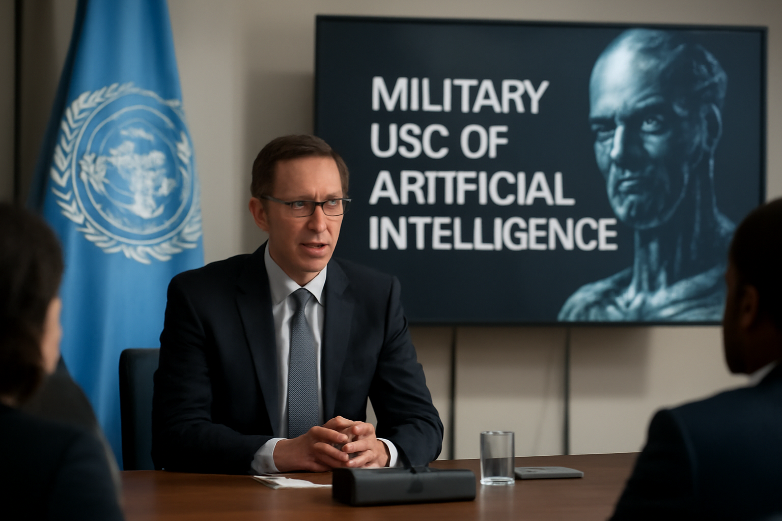 Illustrazione generata con IA per: Onu, un forum internazionale sull'uso militare dell'intelligenza artificiale