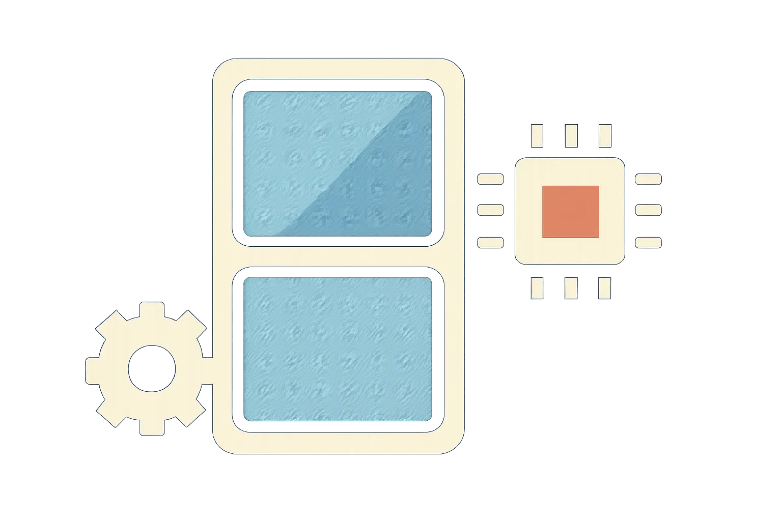 AI-generated illustration for: Huawei presents the second Linglong screen: dual OLED and two chips for brightness management