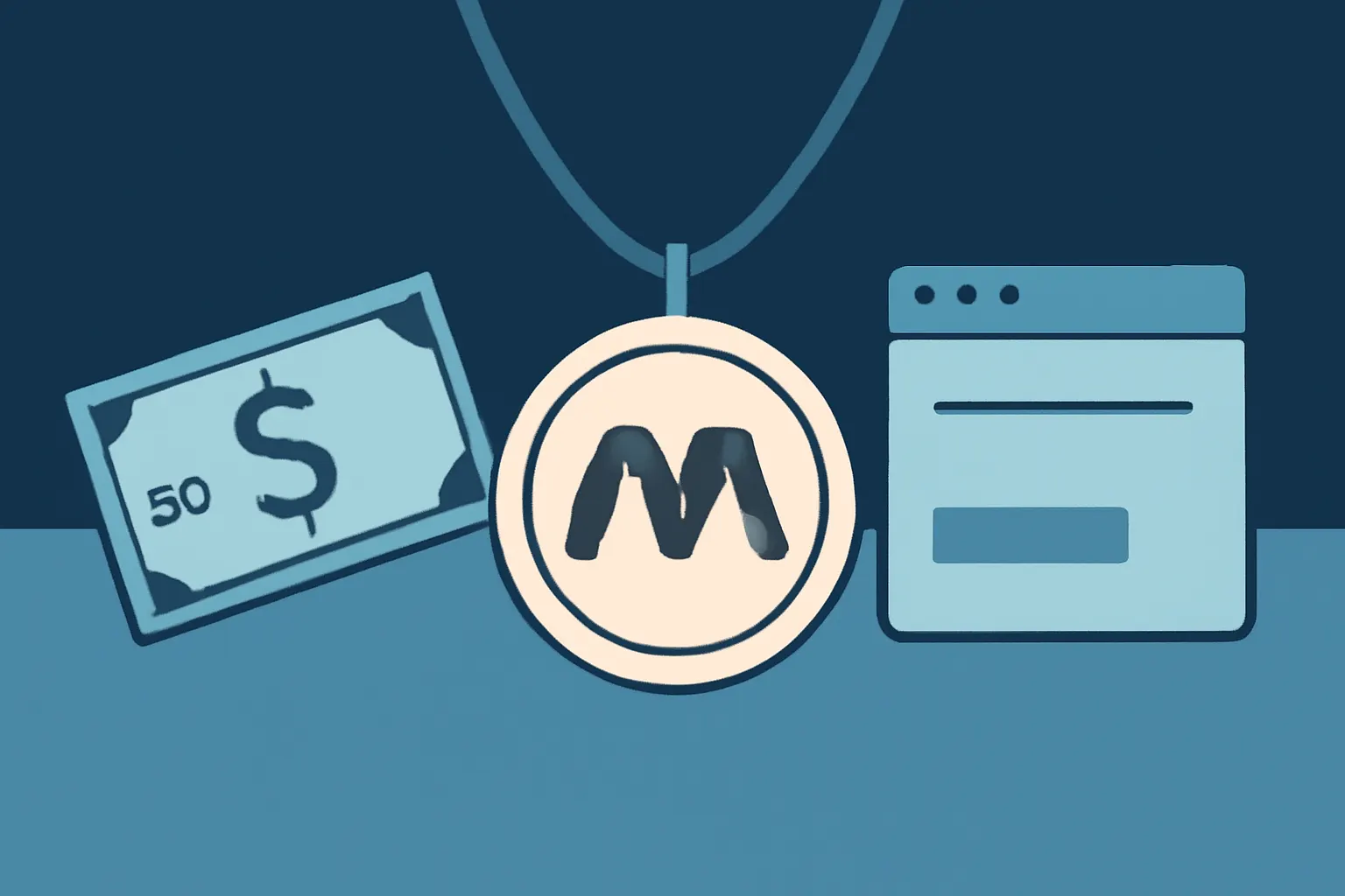 Illustrazione generata con IA per: Muse Charm: un pendente con l'AI di Meta, tra kit da 50 dollari e limiti del software