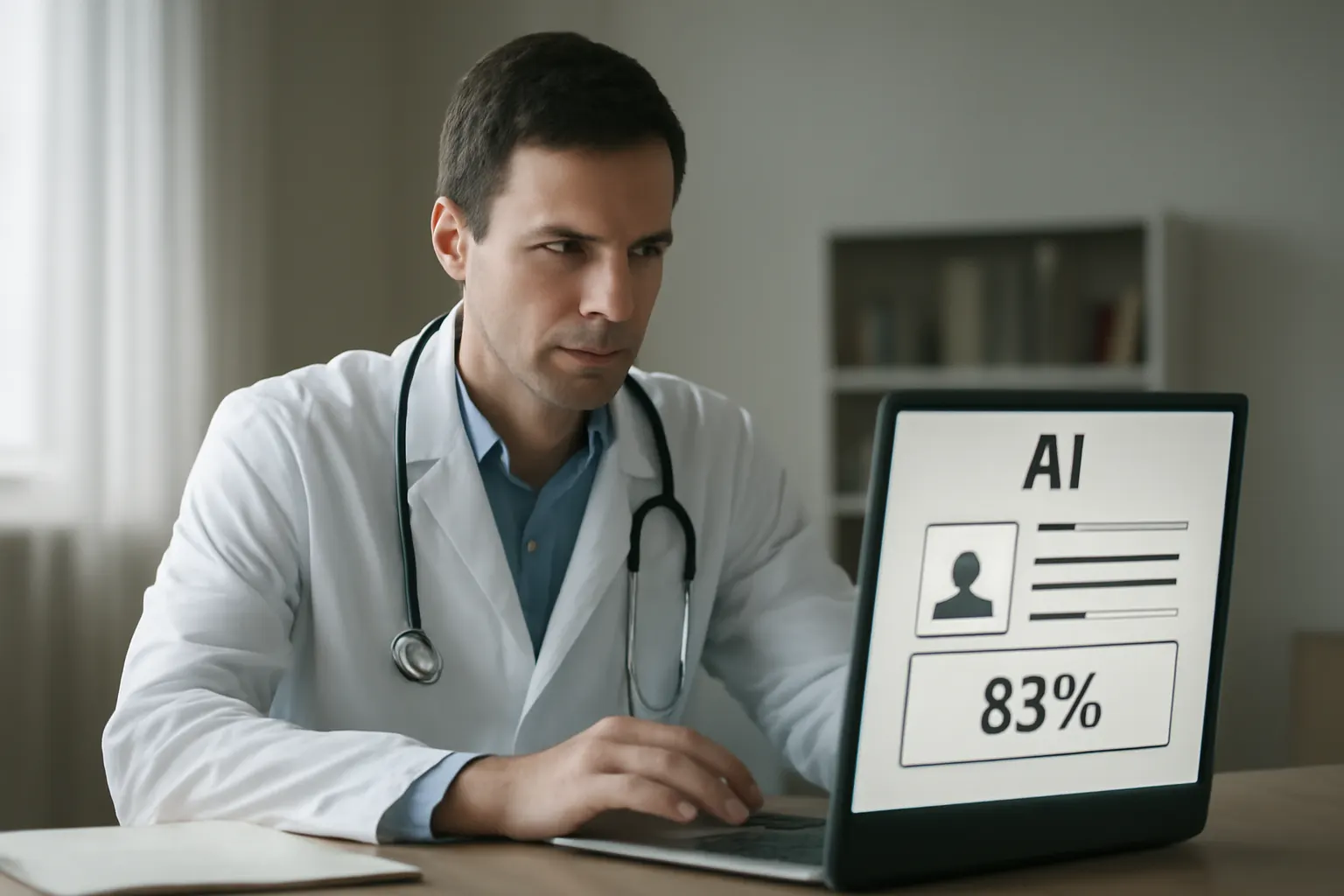 Illustrazione generata con IA per: Microsoft sperimenta un'AI che diagnostica per passi: 83% di accuratezza nei test su casi complessi
