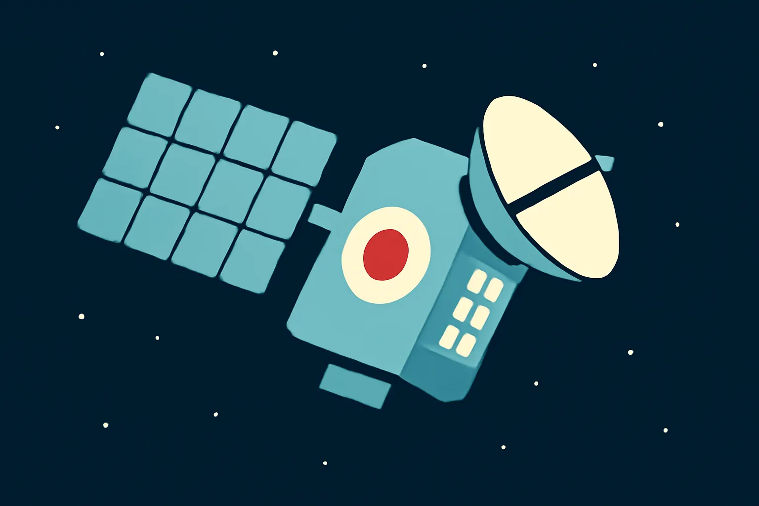 Illustrazione generata con IA per: Google, il satellite di Project Suncatcher esegue un modello AI in orbita