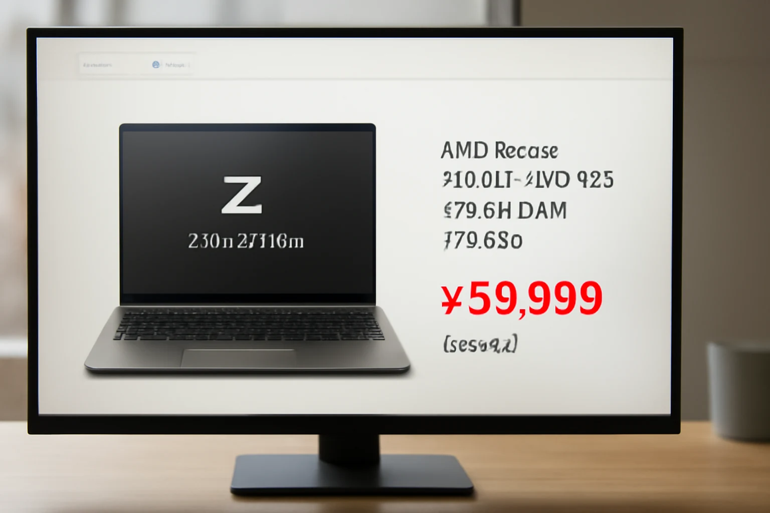Illustrazione generata con IA per: HP lancia in Cina la workstation mobile Zhan 99 Ultra con Ryzen AI Max+ PRO 495 e 128 GB di RAM