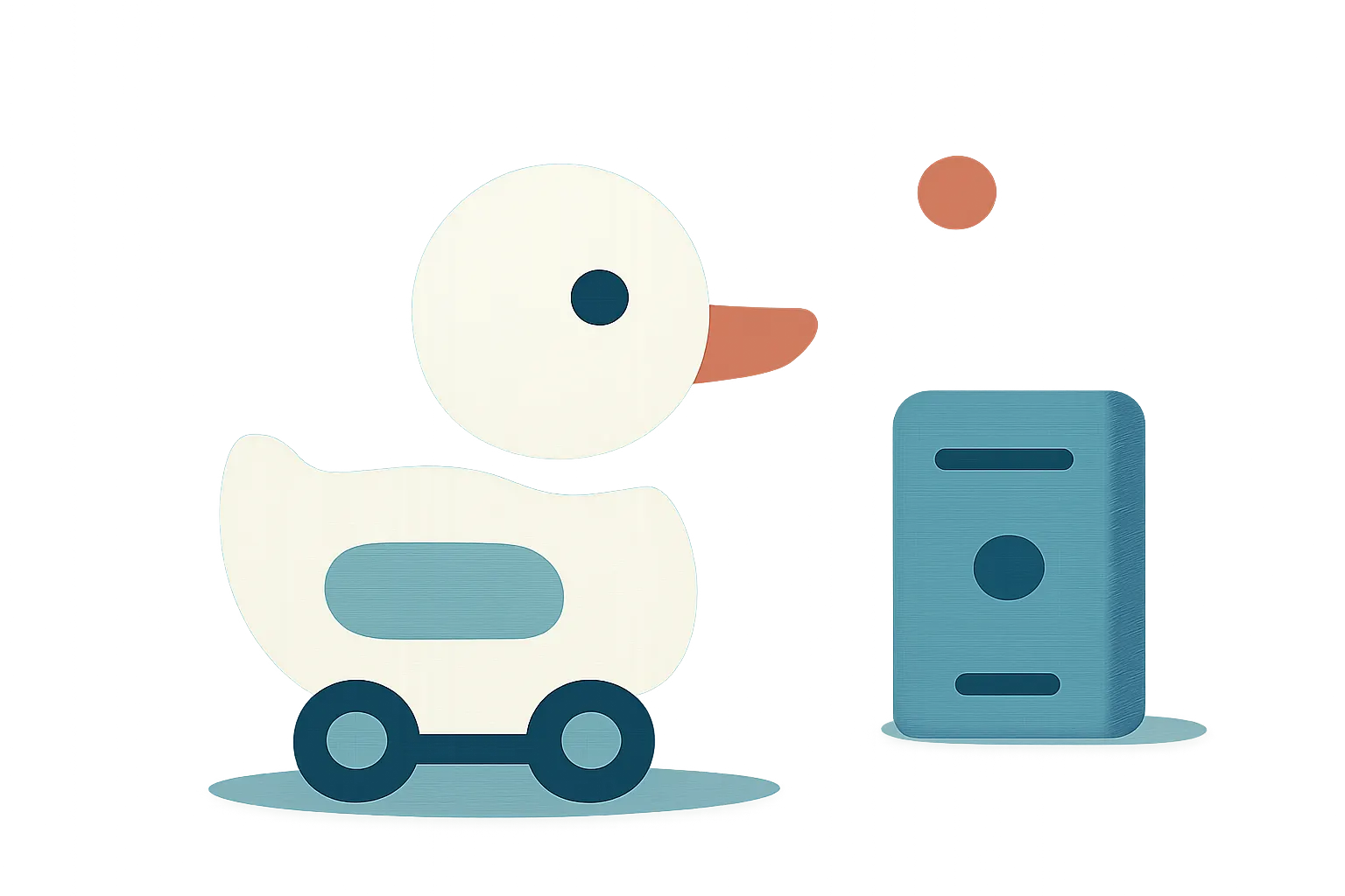Illustrazione generata con IA per: Microduck, i robottini papero conquistano la rete dopo la demo di Jensen Huang al GTC di Berlino