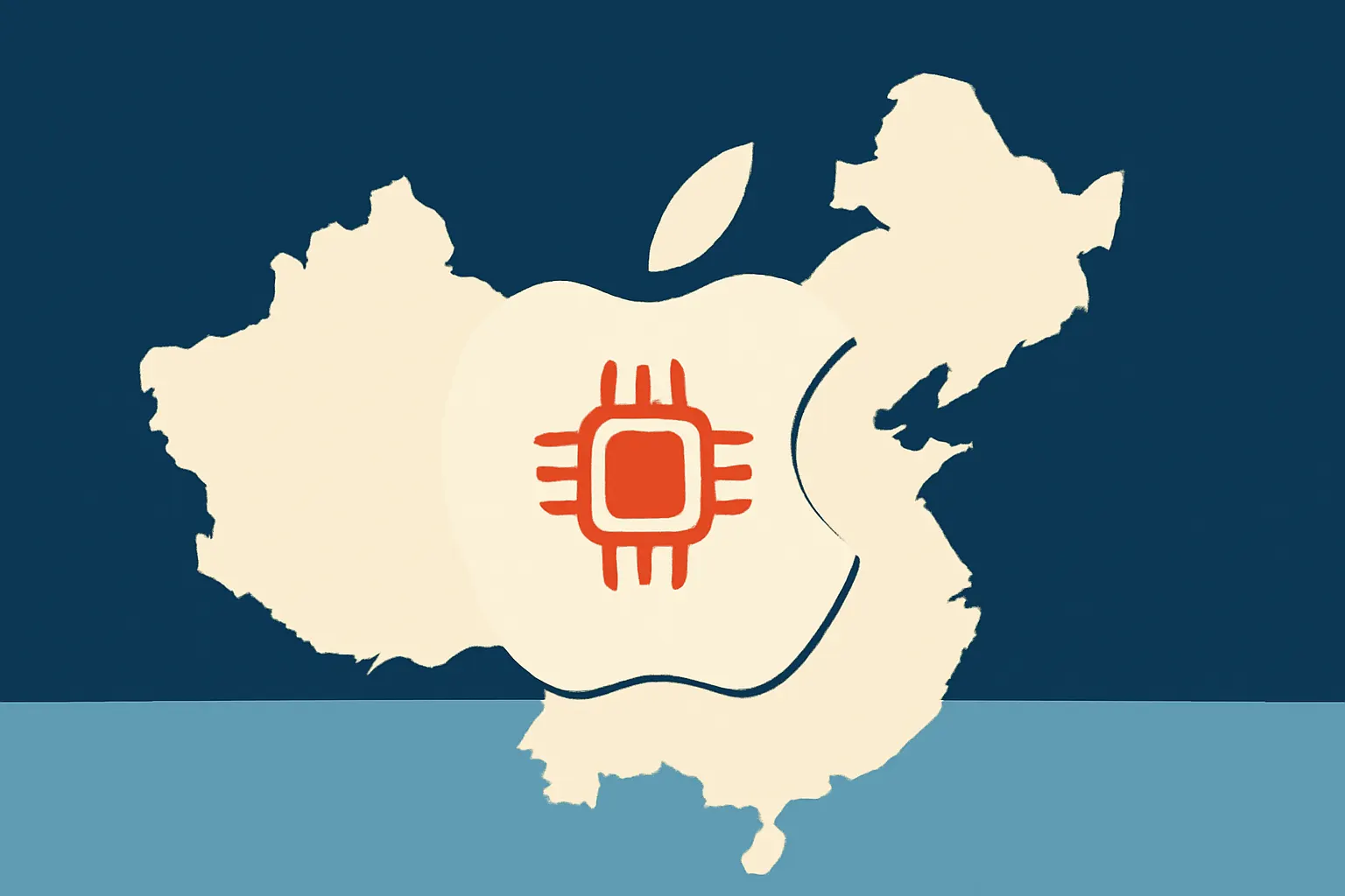 AI-generated illustration for: Apple Intelligence arrives in China in December with Alibaba's Qwen model