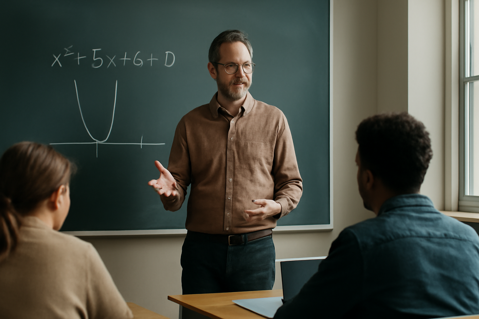 Illustrazione generata con IA per: Nel Regno Unito il dibattito sull'insegnamento della matematica si accende nell'era dell'AI