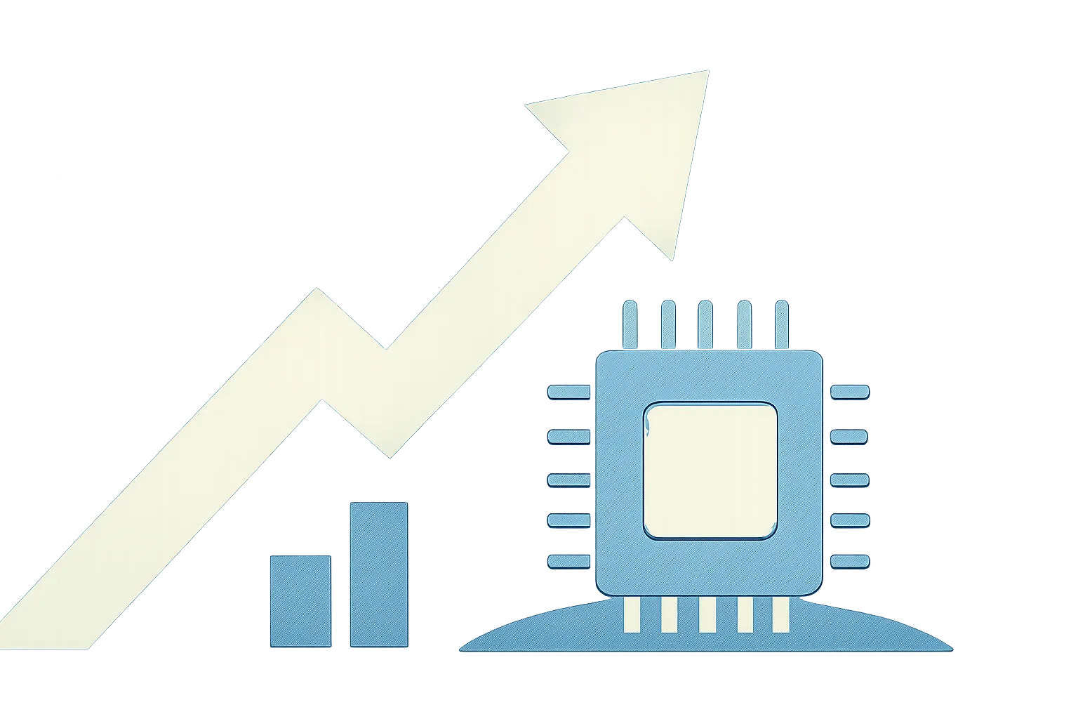 AI-generated illustration for: Seoul opens sharply higher: SK hynix results and AI wave push Kospi above the 5,800 mark