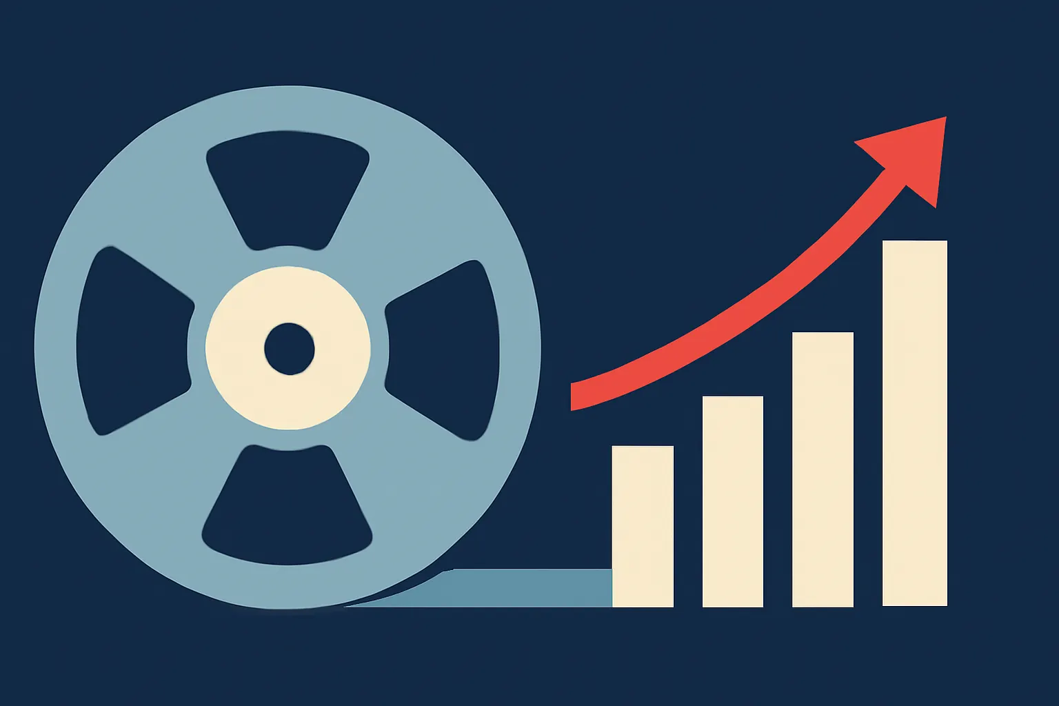 Illustration generated with AI for: Fujifilm quintuples magnetic tape production: AI drives storage
