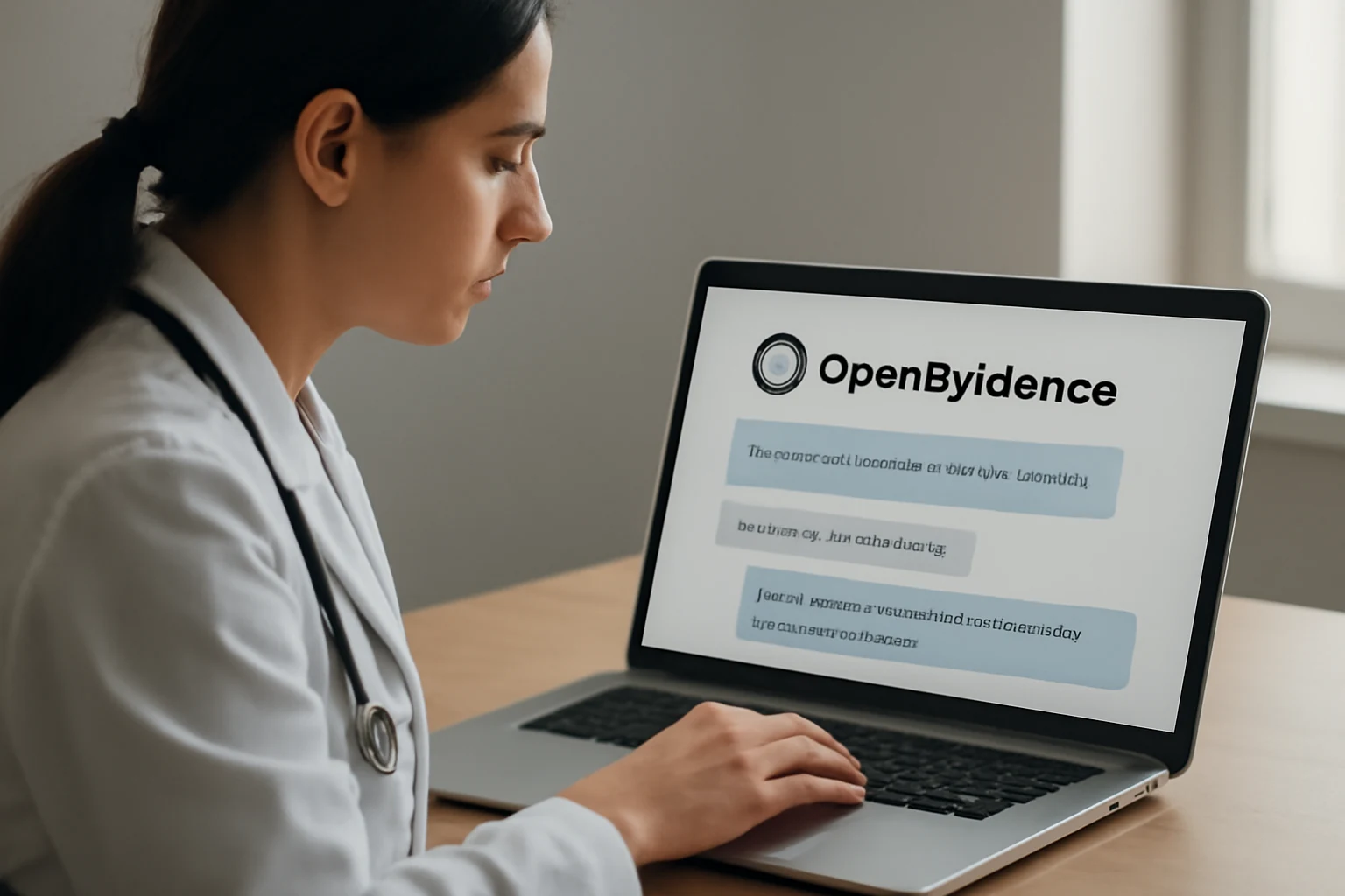 Illustrazione generata con IA per: OpenEvidence, l'AI che due terzi dei medici USA usano per decidere le cure