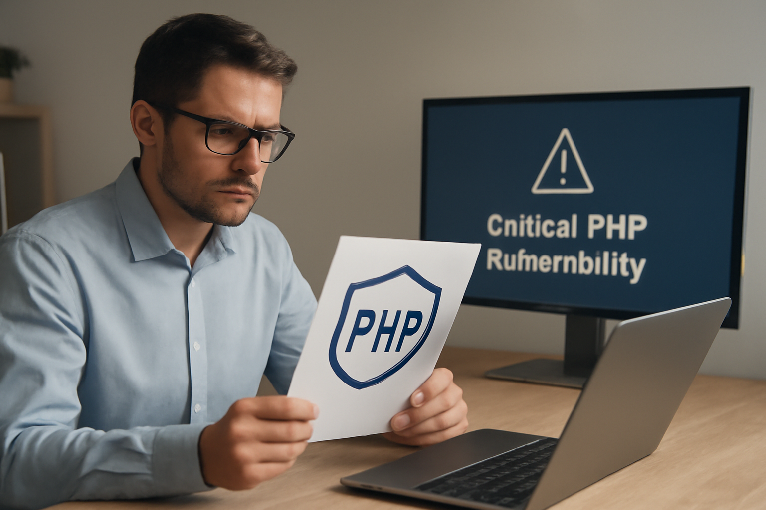 Illustrazione generata con IA per: OpenAI annuncia una falla critica in PHP trovata con GPT-5.6 Sol e rilascia un checker per le versioni