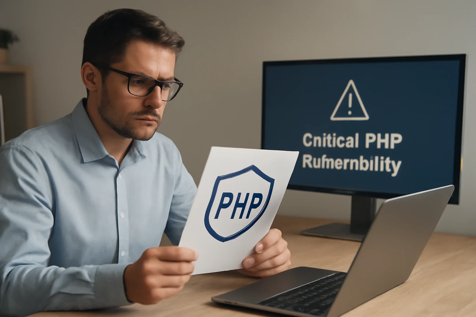 Illustrazione generata con IA per: OpenAI annuncia una falla critica in PHP trovata con GPT-5.6 Sol e rilascia un checker per le versioni