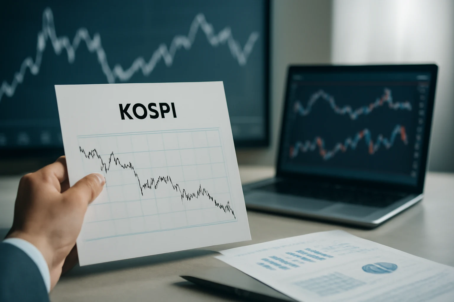 Illustrazione generata con IA per: Nomura e JPMorgan confermano il giudizio positivo sui chip coreani nonostante la volatilità del Kospi