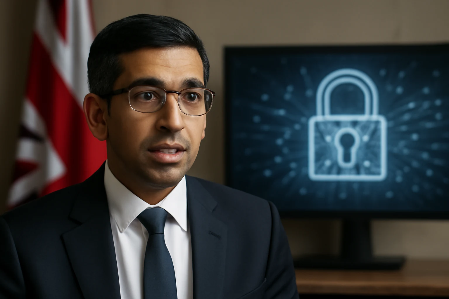 Illustrazione generata con IA per: Il governo britannico usa l'IA per scovare falle nei sistemi: il ministro parla di centinaia di vulnerabilità