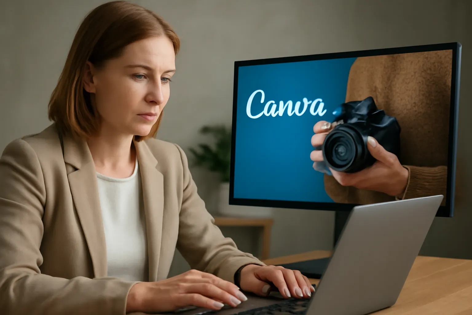 Illustrazione generata con IA per: Canva lancia Craft, il primo modello di immagini sviluppato internamente
