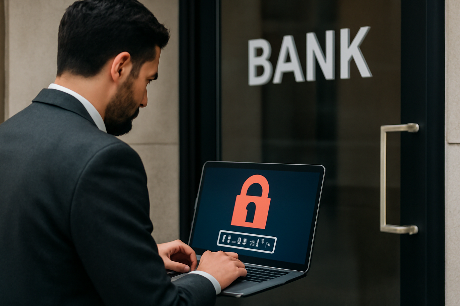 Illustrazione generata con IA per: Le grandi banche Usa chiudono le porte agli agenti Ai che accedono con le credenziali dei clienti