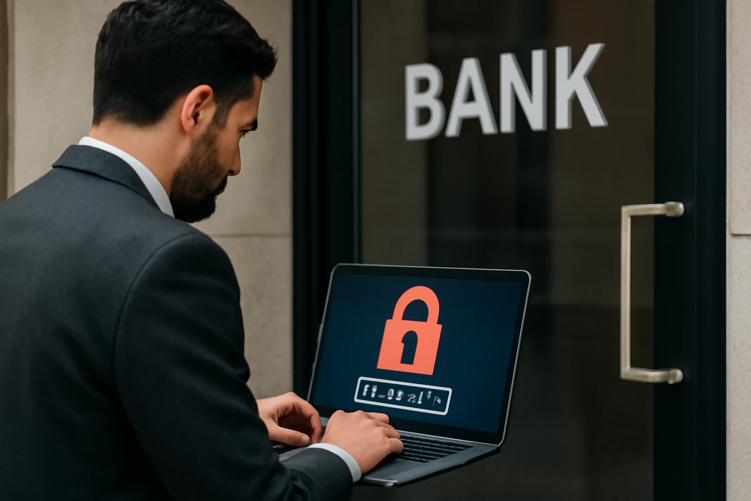 Illustrazione generata con IA per: Le grandi banche Usa chiudono le porte agli agenti Ai che accedono con le credenziali dei clienti