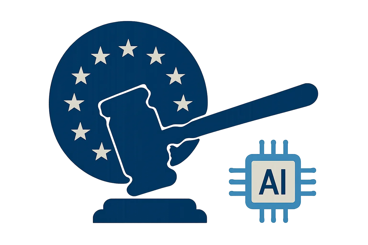 Illustrazione generata con IA per: L'Europa come arbitro delle regole sull'IA: la tesi di due big della tecnologia