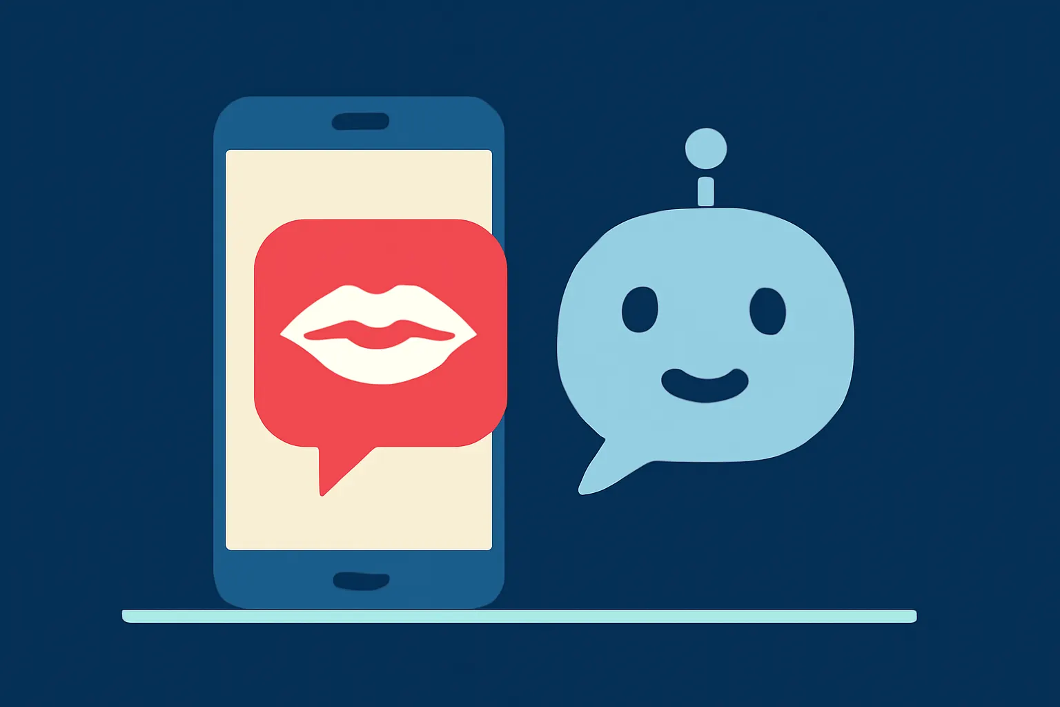 AI-generated illustration for: Sexting with chatbots: first Italian survey on a still little-explored phenomenon