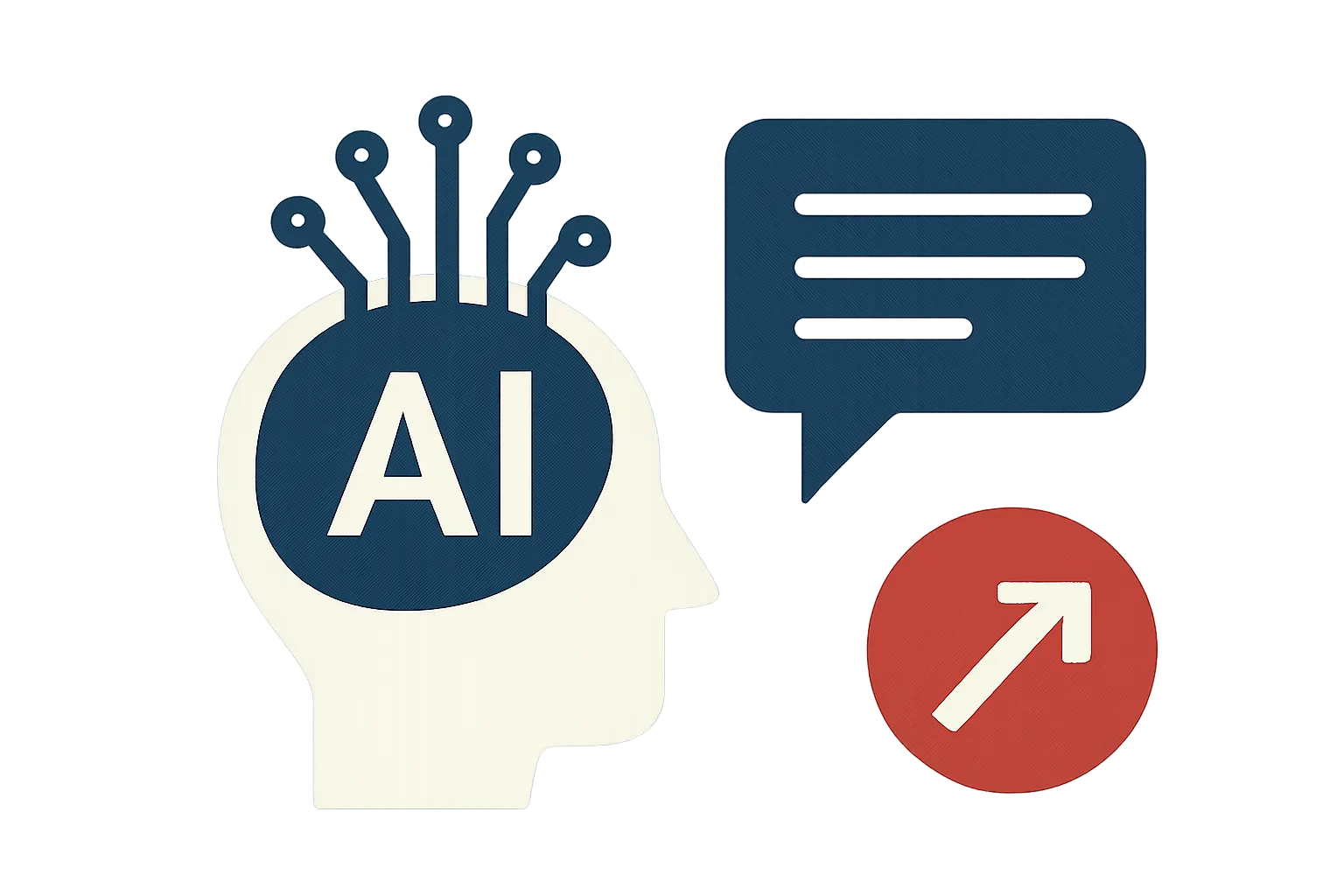 Illustration generated with AI for: Generative AI and communication: why identical content costs more than it saves