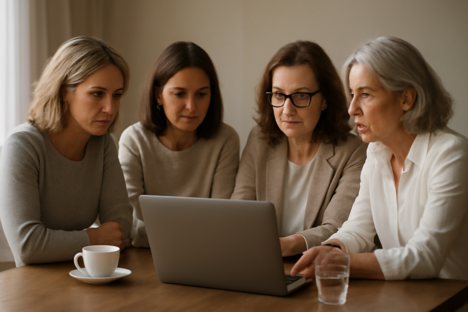 Illustrazione generata con IA per: La rete di donne over 40 che impara a usare l'AI per i problemi di mezza età