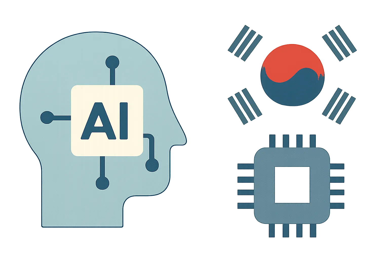 AI-generated illustration for: Seoul and artificial intelligence, the criticism: announcements without guarantees