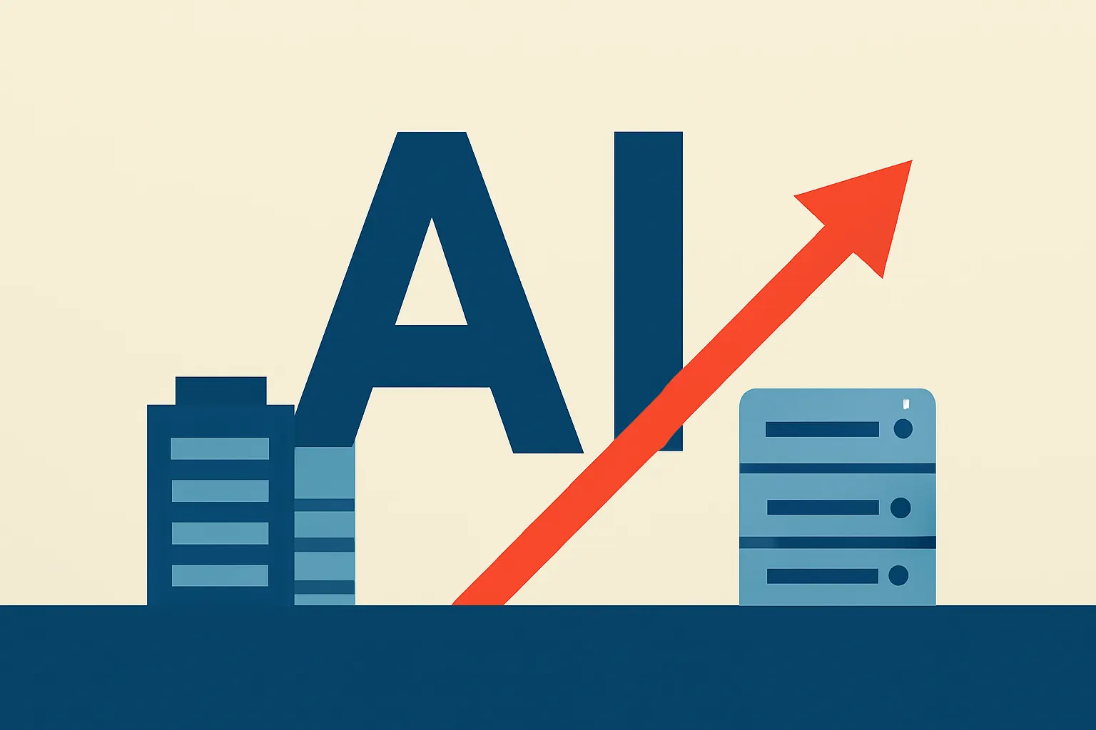 Illustrazione generata con IA per: Corsa all'AI, quattro Big Tech verso 740 miliardi di investimenti nel 2026
