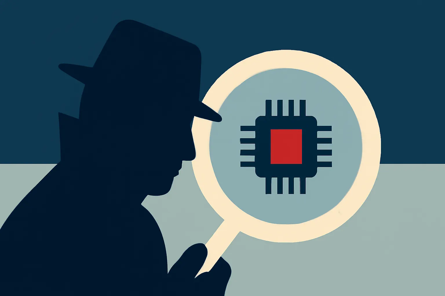 Illustrazione generata con IA per: Spionaggio cinese sospettato attorno al CEO di Nvidia: cosa emerge dal caso Megaspeed