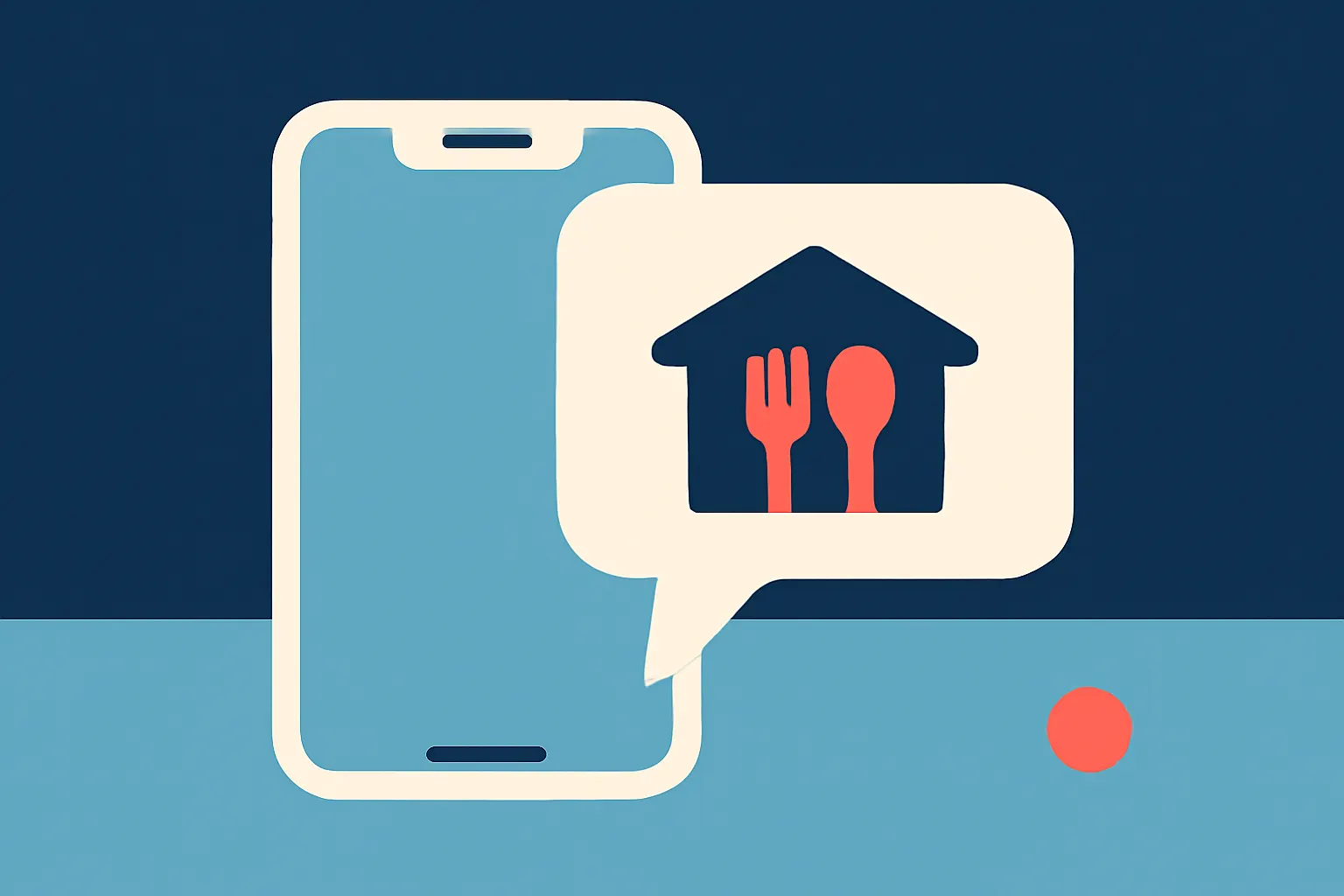 AI-generated illustration for: Zest brings restaurant concierge into SMS and bets on bookings