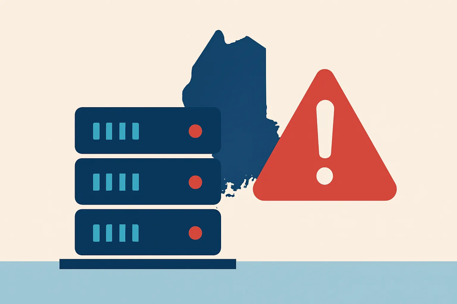 AI-generated illustration for: In Maine, data centers become the decisive issue in the Senate race